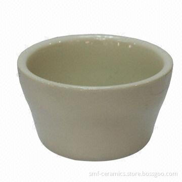 7.25oz Ceramic Bouillon Bowl, Milk White Color, FDA-/Prop65-approved